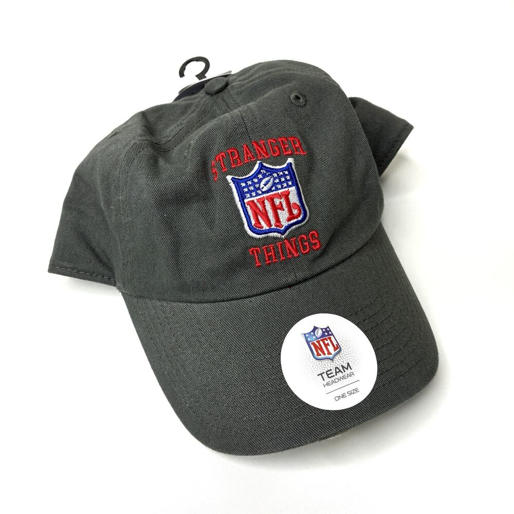 NFL Stranger Things Charcoal Gray Cap Adjustable NWT ONE SIZE